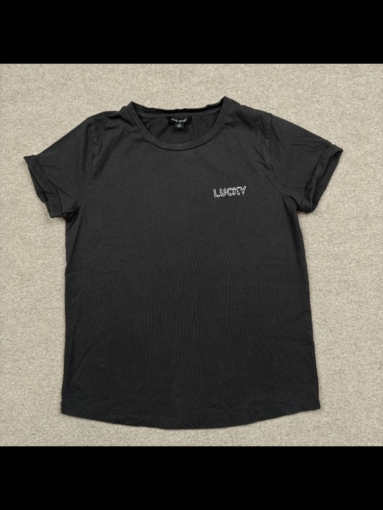 Lucky Brand Tops - Lucky Brand Women's Size S Black Short Sleeve Crew Neck Casual Cotton Lady